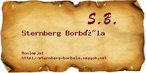 Sternberg Borbála névjegykártya