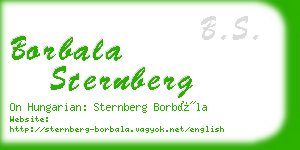 borbala sternberg business card